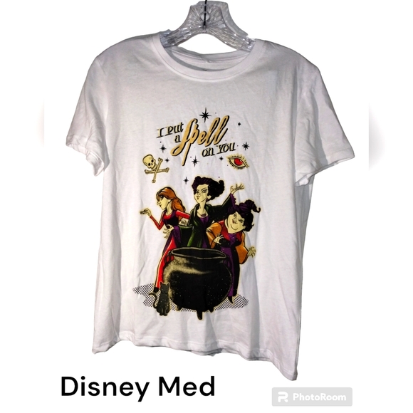 Hocus Pocus I Put A Spell on You Tshirt M white Disney nwot - Picture 1 of 4